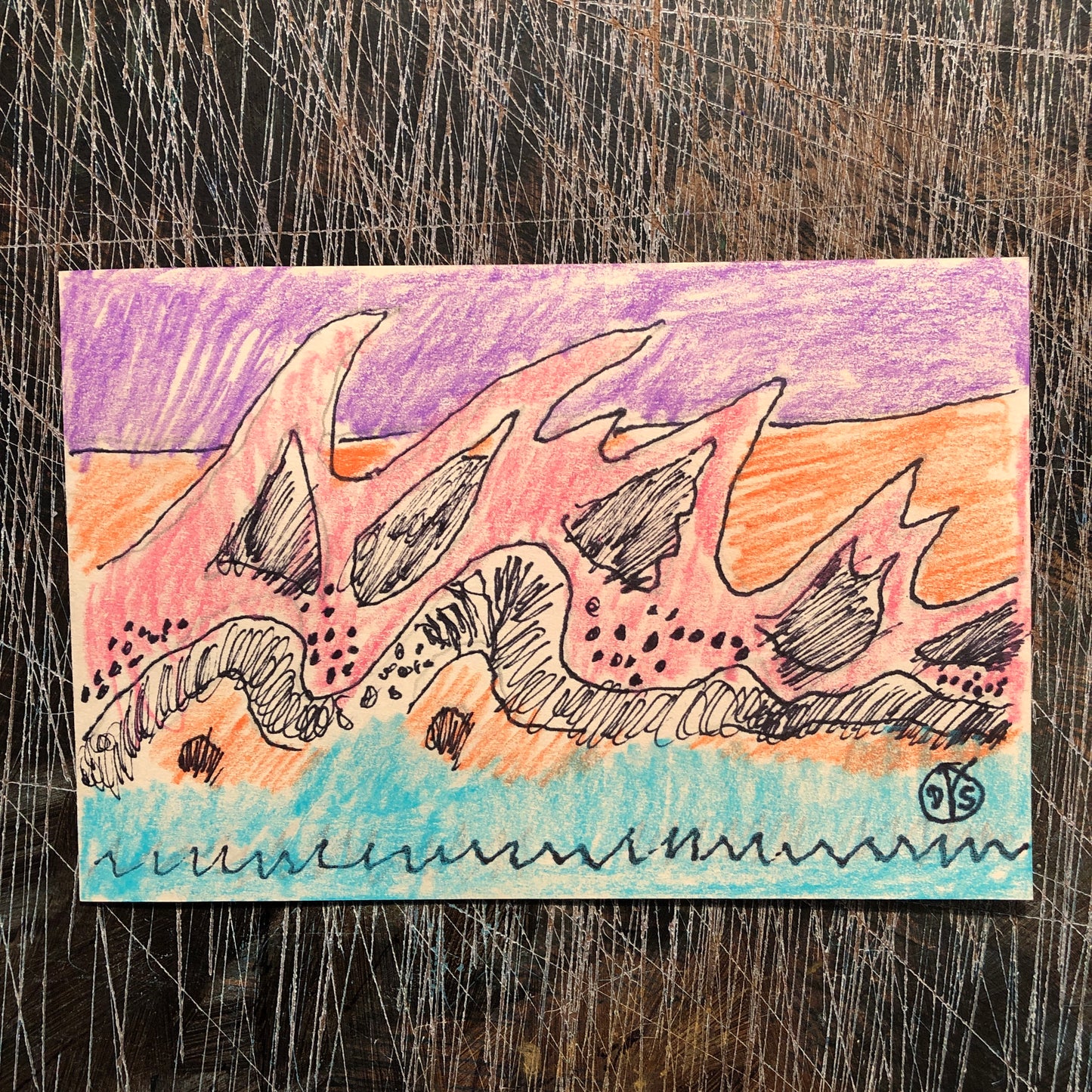 Rough Sea (6 x 4")